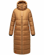 Navahoo Kristallblume Damen Winterjacke lang B926 Camel Größe XS - Gr. 34