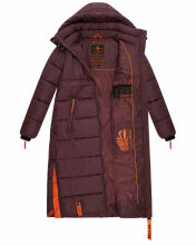Navahoo Kristallblume Damen Winterjacke lang B926 Weinrot Größe XS - Gr. 34