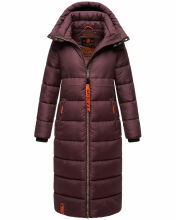 Navahoo Kristallblume Damen Winterjacke lang B926 Weinrot Größe M - Gr. 38