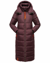 Navahoo Kristallblume Damen Winterjacke lang B926 Weinrot Größe L - Gr. 40