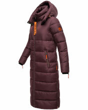 Navahoo Kristallblume Damen Winterjacke lang B926 Weinrot Größe L - Gr. 40