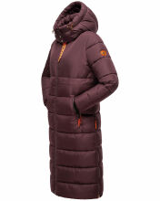Navahoo Kristallblume Damen Winterjacke lang B926 Weinrot Größe L - Gr. 40