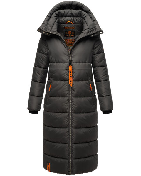 Navahoo Kristallblume Damen Winterjacke lang B926 Anthrazit Größe XS - Gr. 34