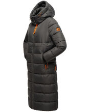 Navahoo Kristallblume Damen Winterjacke lang B926 Anthrazit Größe XS - Gr. 34