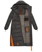Navahoo Kristallblume Damen Winterjacke lang B926 Anthrazit Größe XS - Gr. 34