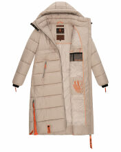 Navahoo Kristallblume Damen Winterjacke lang B926 Taupe Größe S - Gr. 36