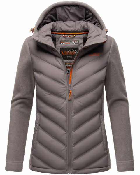 Marikoo Mountain Mount Haruna Damen Fleece Hybrid Jacke Wanderjacke Grau Größe M - Gr. 38