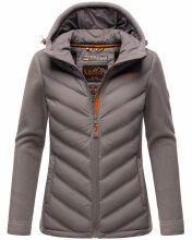 Marikoo Mountain Mount Haruna Damen Fleece Hybrid Jacke Wanderjacke Grau Größe M - Gr. 38
