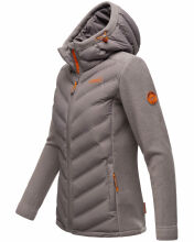 Marikoo Mountain Mount Haruna Damen Fleece Hybrid Jacke Wanderjacke Grau Größe S - Gr. 36