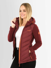 Marikoo Mountain Mount Haruna Damen Fleece Hybrid Jacke Wanderjacke Navy Größe M - Gr. 38