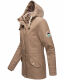 Navahoo Ocean Heart Damen Winterjacke B933 Taupe Größe M - Gr. 38
