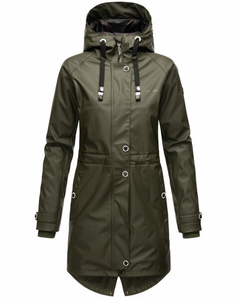 Navahoo Rainy Flower Damen Regenjacke B934 Dark Olive Größe XXL - Gr. 44