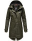 Navahoo Rainy Flower Damen Regenjacke B934 Dark Olive Größe XXL - Gr. 44