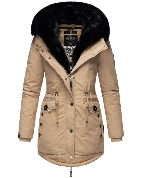Navahoo Sweety Delux Damen Winterjacke B938 Taupe Größe S - Gr. 36