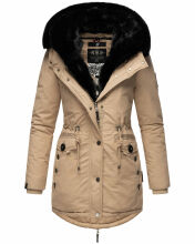 Navahoo Sweety Delux Damen Winterjacke B938 Taupe Größe S - Gr. 36