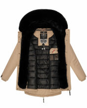 Navahoo Sweety Delux Damen Winterjacke B938 Taupe Größe M - Gr. 38