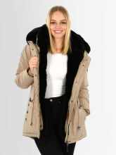 Navahoo Sweety Delux Damen Winterjacke B938 Taupe Größe M - Gr. 38