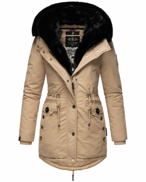 Navahoo Sweety Delux Damen Winterjacke B938 Taupe Größe L - Gr. 40