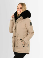 Navahoo Sweety Delux Damen Winterjacke B938 Taupe Größe L - Gr. 40