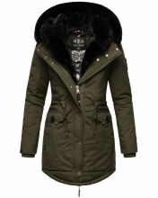 Navahoo Sweety Delux Damen Winterjacke B938 Dark Olive Größe XS - Gr. 34