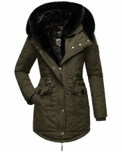 Navahoo Sweety Delux Damen Winterjacke B938 Dark Olive Größe S - Gr. 36