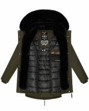 Navahoo Sweety Delux Damen Winterjacke B938 Dark Olive Größe S - Gr. 36