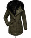 Navahoo Sweety Delux Damen Winterjacke B938 Dark Olive Größe S - Gr. 36