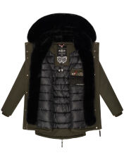 Navahoo Sweety Delux Damen Winterjacke B938 Dark Olive Größe XXL - Gr. 44