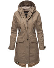Navahoo Schötchen Damen Winterjacke B939 Taupe Größe S - Gr. 36