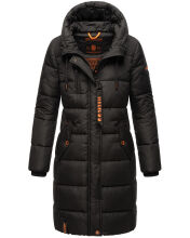 Marikoo Yuikoo lange Damen Winterjacke Schwarz-Größe M - Gr. 38