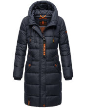 Marikoo Yuikoo lange Damen Winterjacke Navy-Größe XS - Gr. 34