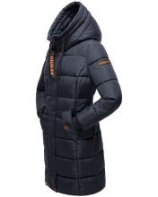 Marikoo Yuikoo lange Damen Winterjacke Navy-Größe L - Gr. 40