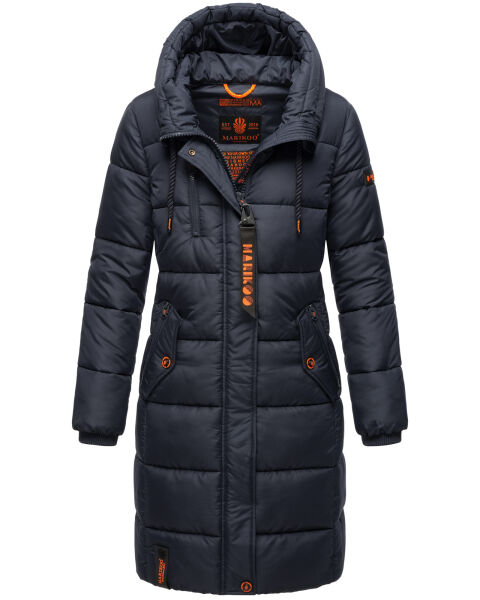 Marikoo Yuikoo lange Damen Winterjacke Navy-Größe XL - Gr. 42