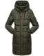 Marikoo Yuikoo lange Damen Winterjacke Dark Olive-Größe XS - Gr. 34