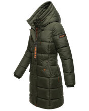Marikoo Yuikoo lange Damen Winterjacke Dark Olive-Größe XL - Gr. 42