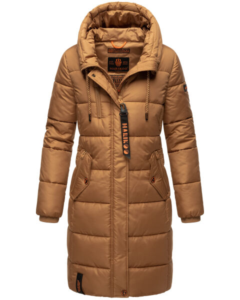 Marikoo Yuikoo lange Damen Winterjacke Camel-Größe M - Gr. 38