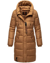 Marikoo Yuikoo lange Damen Winterjacke Camel-Größe L - Gr. 40