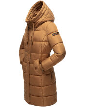 Marikoo Yuikoo lange Damen Winterjacke Camel-Größe L - Gr. 40