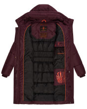 Marikoo Yuikoo lange Damen Winterjacke Weinrot-Größe XS - Gr. 34