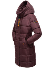 Marikoo Yuikoo lange Damen Winterjacke Weinrot-Größe XL - Gr. 42