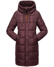 Marikoo Yuikoo lange Damen Winterjacke Weinrot-Größe XXL - Gr. 44