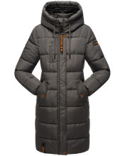 Marikoo Yuikoo lange Damen Winterjacke Anthrazit-Größe L - Gr. 40