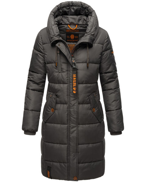 Marikoo Yuikoo lange Damen Winterjacke Anthrazit-Größe XL - Gr. 42