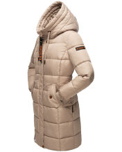 Marikoo Yuikoo lange Damen Winterjacke Taupe-Größe S - Gr. 36