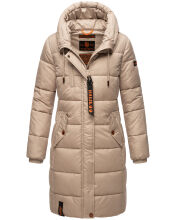 Marikoo Yuikoo lange Damen Winterjacke Taupe-Größe XL - Gr. 42