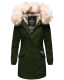 Navahoo Cristal Damen Winterjacke Parka mit Kunstfell Olive Gr.S