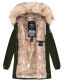 Navahoo Cristal Damen Winterjacke Parka mit Kunstfell Olive Gr.L