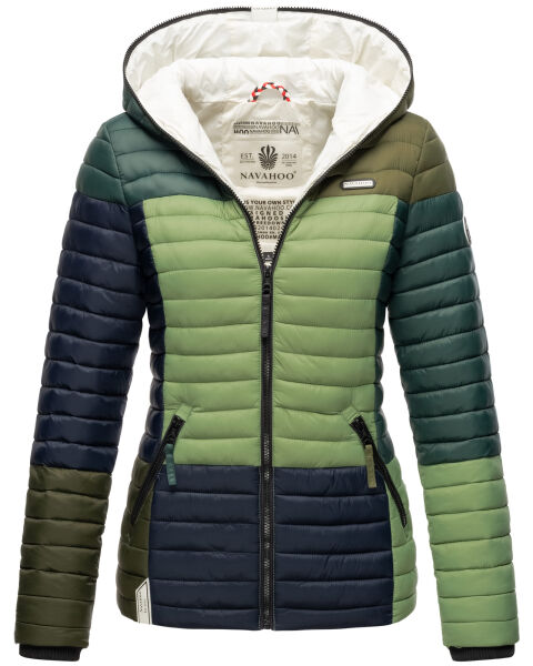 Navahoo Multikulti Mehrfarbige Übergangs Steppjacke Forest Größe XL - Gr. 42