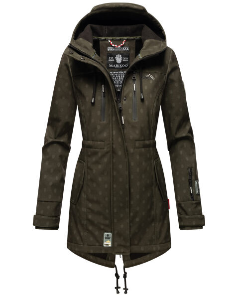 Marikoo Zimtzicke ladies softshell jacket Zimt-D-Olive-wp-Gr.XS