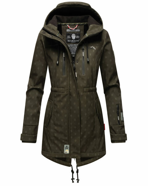 Marikoo Zimtzicke Damen Softshelljacke Zimt-D-Olive-wp-Gr.S